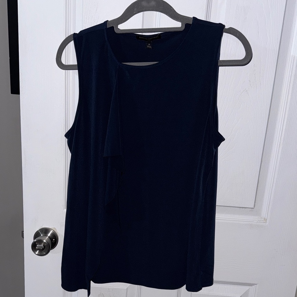 Banana Republic Dark Blue Sleeveless Blouse